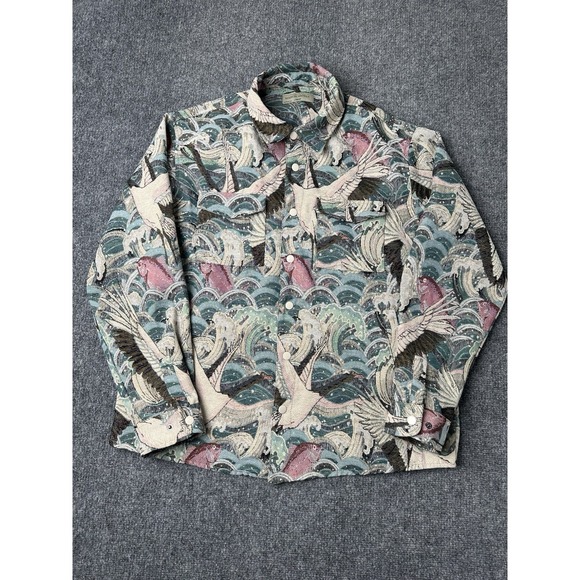 Mens Maison Article Bird Wave Pattern Jacket Pants Matching Set, Size L - Picture 2 of 13